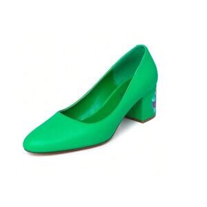 Reitoye St Patty's Green Women's Chunky Heel Pumps Dress Heels St Patrick's Day